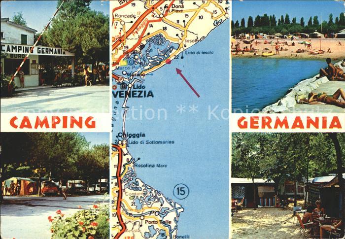 Venezia Venedig Camping Germania Strand Landkarte Kueste