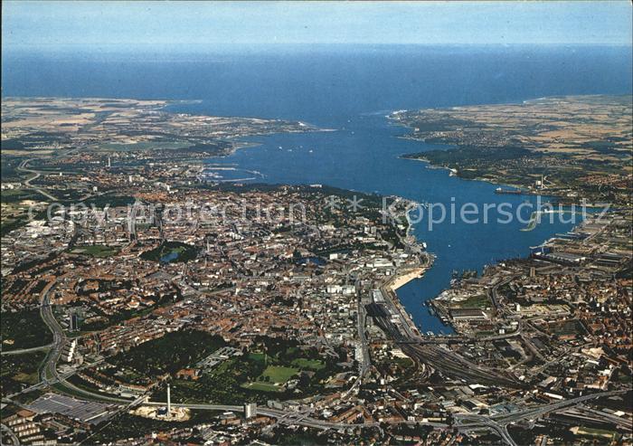 KIEL  CITY Stadt und Foerde Landeshauptstadt Ostsee Fliegeraufnahme