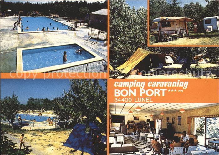 Lunel Camping Caravaning Bon Port Schwimmbad Restaurant