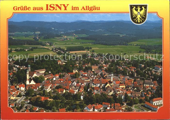 Isny Allgaeu Fliegeraufnahme Wappen
