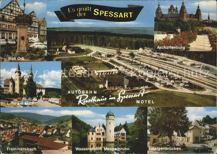 Frammersbach Sehenswuerdigkeiten im Spessart Autobahn Rasthaus