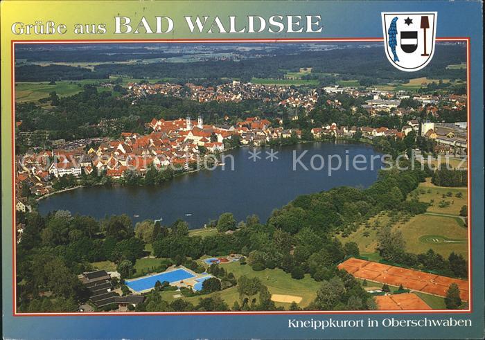 Bad Waldsee Kneipp Kurort Stadtsee Wappen Fliegeraufnahme