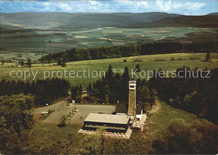 Kirchheim Hessen Berggasthof Eisenberg Heussner Haus Borgmannturm Fliegeraufnahm