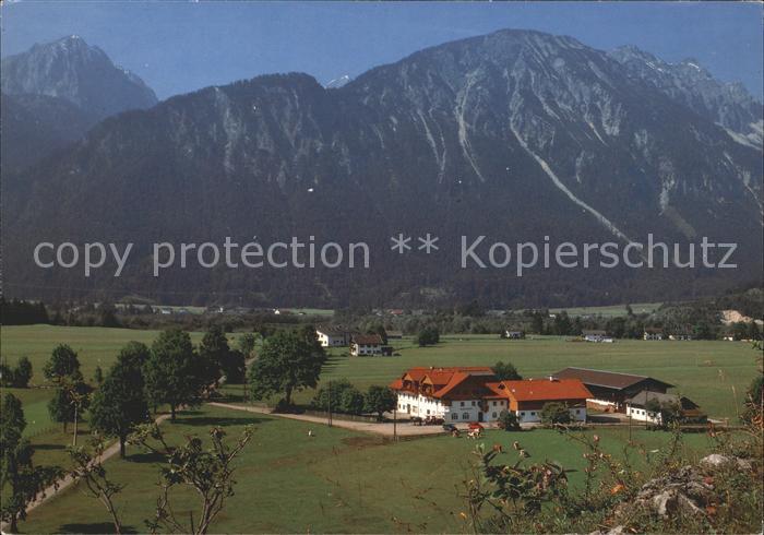 Pinswang Tirol Panorama mit Schlurenhof Alpen
