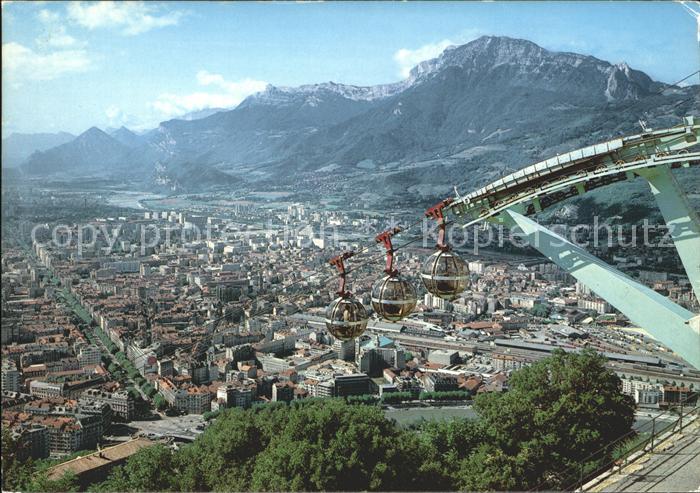 Grenoble Vue du telepherique de la Bastille Poma