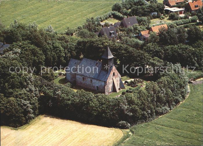 Osterhever St Martin Kirche 12. Jhdt. Fliegeraufnahme