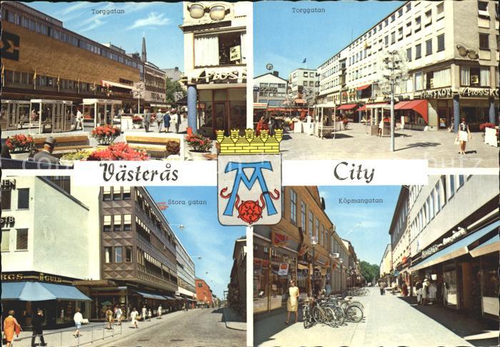 Vaesteras Torggatan Stora gatan Koepmangatan Wappen