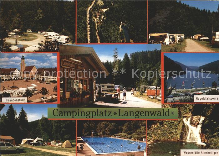 FREUDENSTADT BW Campingplatz Langenwald Schwimmbad Nagoldtalsperre Wasserfaelle