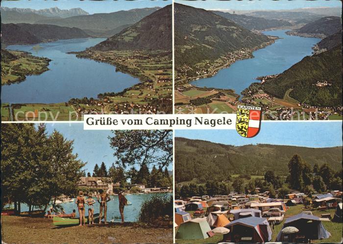 Steindorf Ossiacher See Camping Nagele Alpenpanorama Fliegeraufnahme Wappen