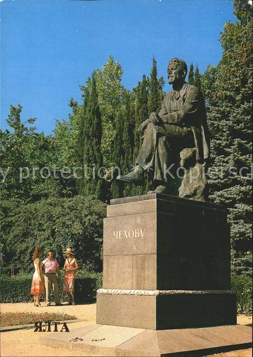 Jalta Yalta Krim Crimea Tschechow Denkmal von GI Motowilow