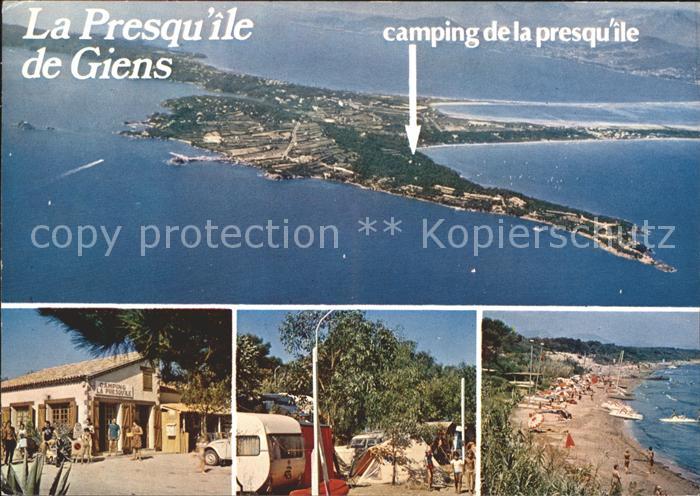 Giens Var Camping Strand Fliegeraufnahme