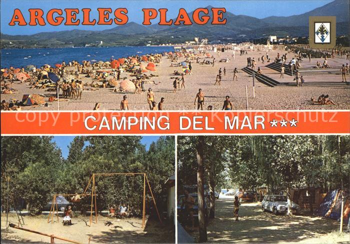 Argeles Plage Camping Del Mar Strand Kinderspielplatz