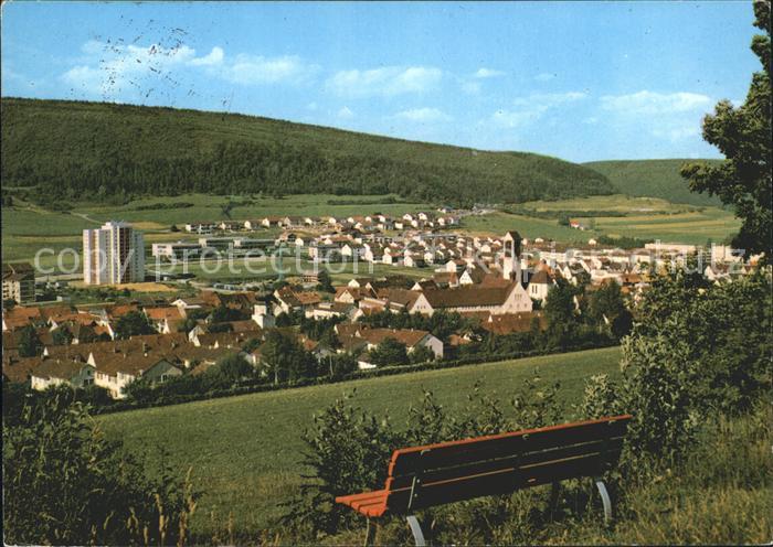 Blumberg Baden Panorama Blick vom Waldrand Ruhebank
