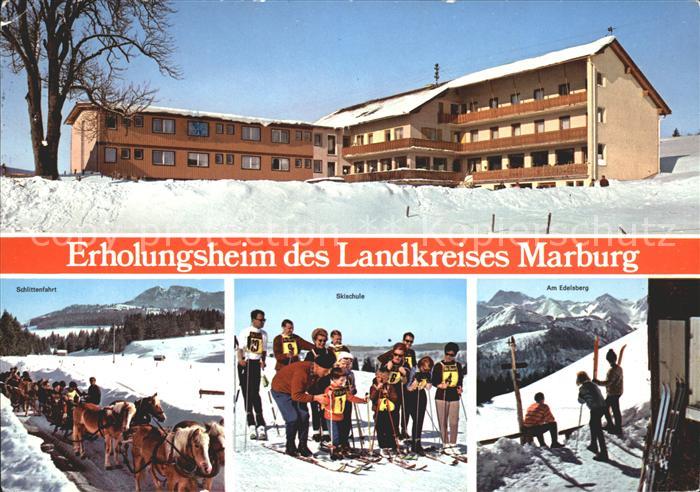 Maria Rain Allgaeu Erholungsheim Lkr Marburg Biedenkopf Schlittenfahrt Skischule