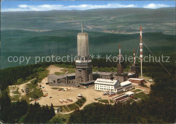 Grosser Feldberg Taunus Fernsehturm UKW Fernmeldeturm Fliegeraufnahme