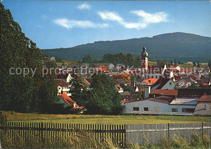 Eslarn Ortsansicht mit Kirche Oberpfaelzer Wald