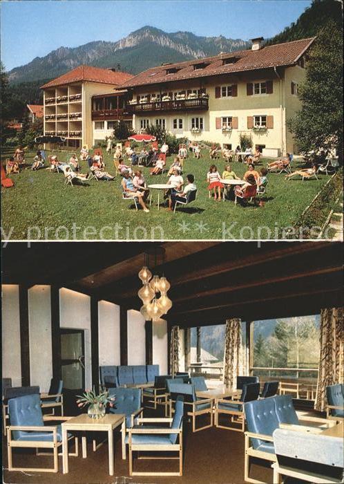 Ettal BRK Muettergenesungsheim Ettaler Mandl Aufenthaltsraum Garten