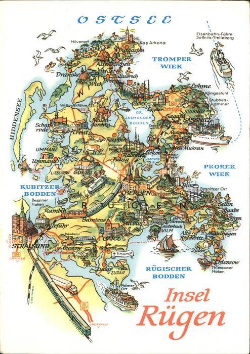 Insel Ruegen uebersichtskarte Sehenswuerdigkeiten