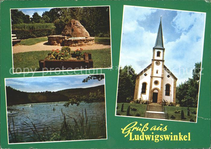 Ludwigswinkel Evangelische Kirche Roesselbrunnen Entenweiher