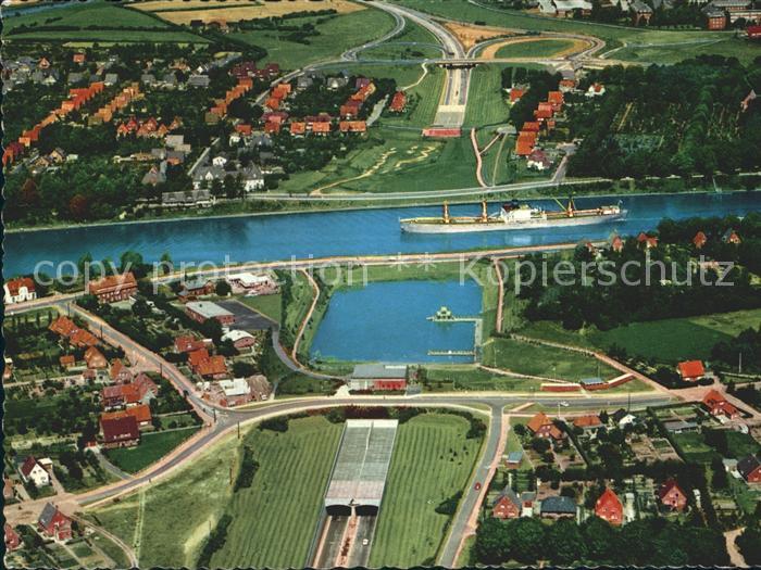 Rendsburg Schleswig-Holstein Strassentunnel Nord Ostsee Kanal Binnenschiffahrt F