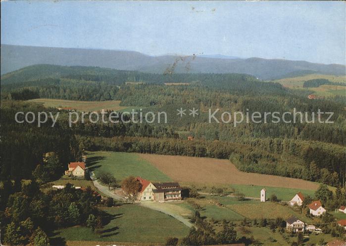 Grasellenbach Gasthaus Pension Zur schoenen Aussicht Odenwald Fliegeraufnahme