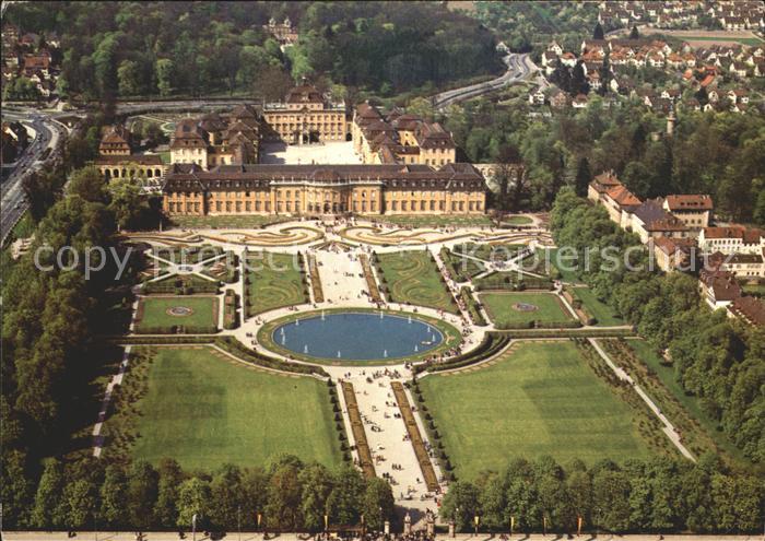 Ludwigsburg Wuertt. Residenzschloss Bluehendes Barock Fliegeraufnahme