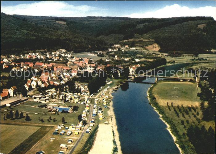 Gieselwerder Camping Oberweserbergland Fliegeraufnahme