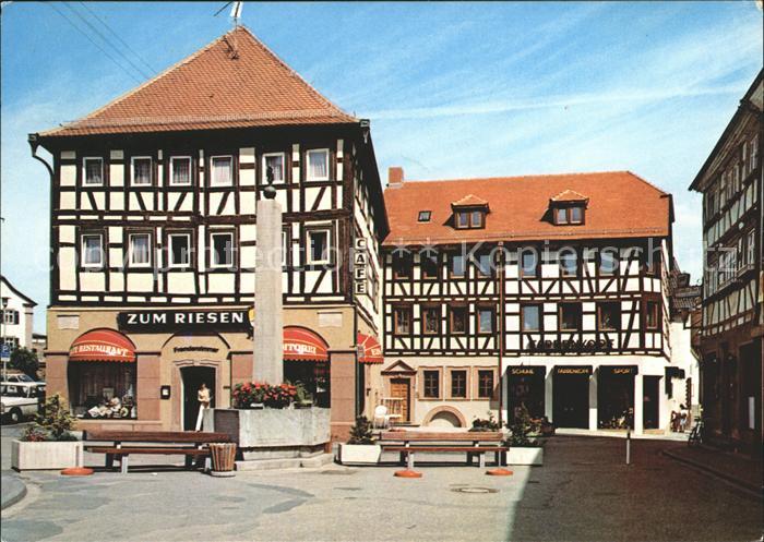 Buchen Odenwald Gasthaus Restaurant Zum Riesen Fachwerkhaus