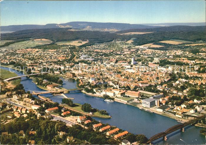 Hameln Weser Weser Bruecke Fliegeraufnahme
