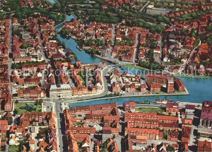 Emden Ostfriesland Stadtzentrum Fliegeraufnahme