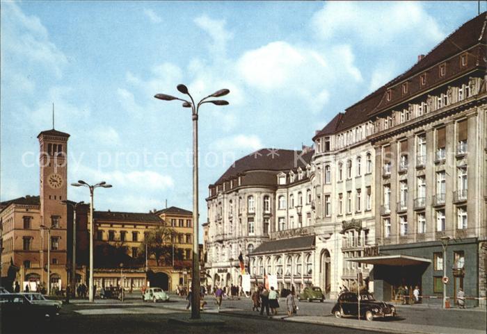 ERFURT CITY Bahnhofsplatz mit Interhotel Erfurter Hof