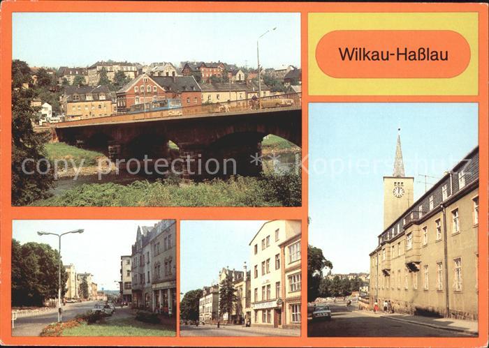Wilkau-Hasslau Sachsen Teilansicht Kirchberger Strasse Rathaus