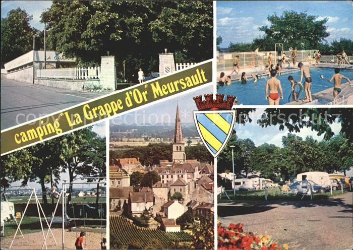 Meursault Camping La Grappe d Or Schwimmbad Ortsblick