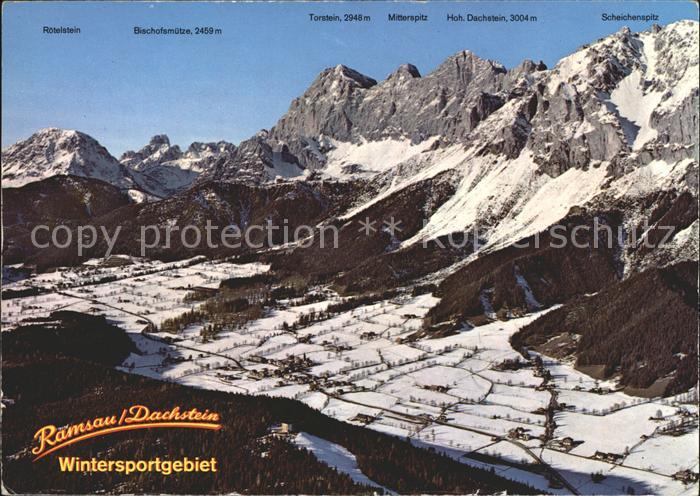 Ramsau Dachstein Steiermark Hochplateau mit Dachsteinsuedwaenden Bischofsmuetze