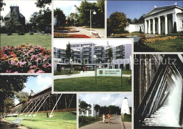 Bad Salzelmen Rehabilitationsklinik mit Kurgelaende Gradierwerk Turm