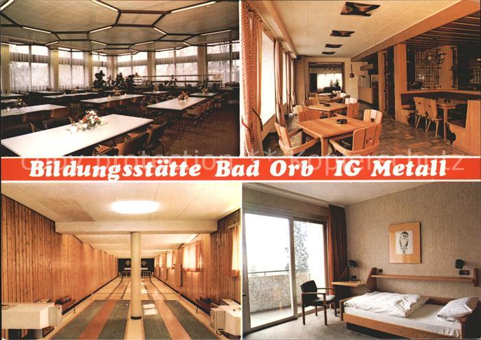 Bad Orb Bildungsstaette der IG Metall Gastraum Kegelbahn Zimmer
