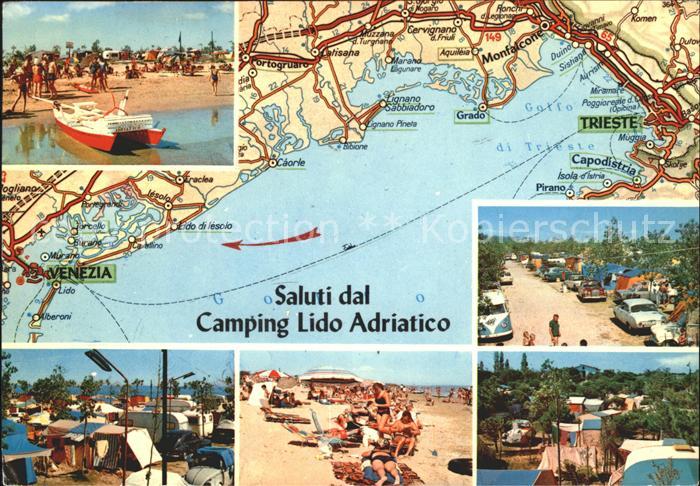 Cavallino Venezia Camping Lido Adriatico Strandpartieen Zeltplatz Lageplan