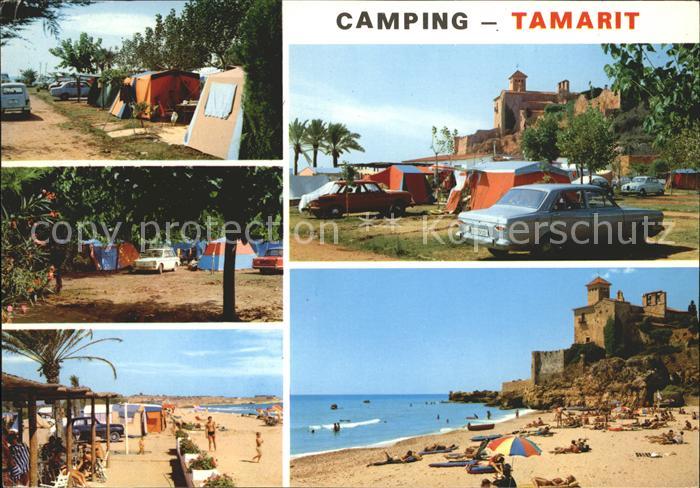 Tarragona Camping Tamarit Teilansichten Strandpartie Burg