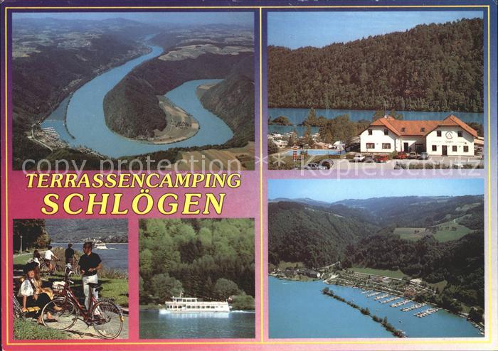 Haibach Muehlkreis Terrassencamping Schloegen Fliegeraufnahme Yachthafen Fahrgas