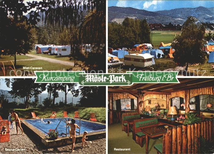 Freiburg Breisgau Kurcaming Moesle Park Miet Caravan Sauna Garten Restaurant Bus