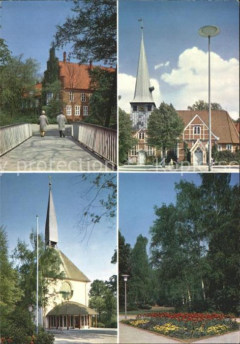 Bergedorf Hamburg Bruecke Kirchen Parkanlage