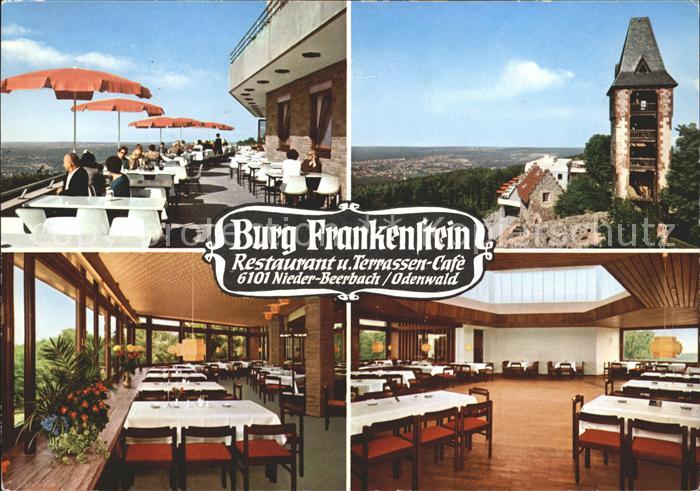 Nieder-Beerbach Burg Frankenstein Restaurant Terrassencafe Gastraum