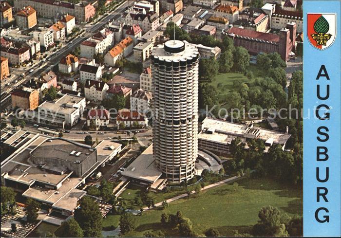 Augsburg Hotelturm Holiday Inn Fliegeraufnahme