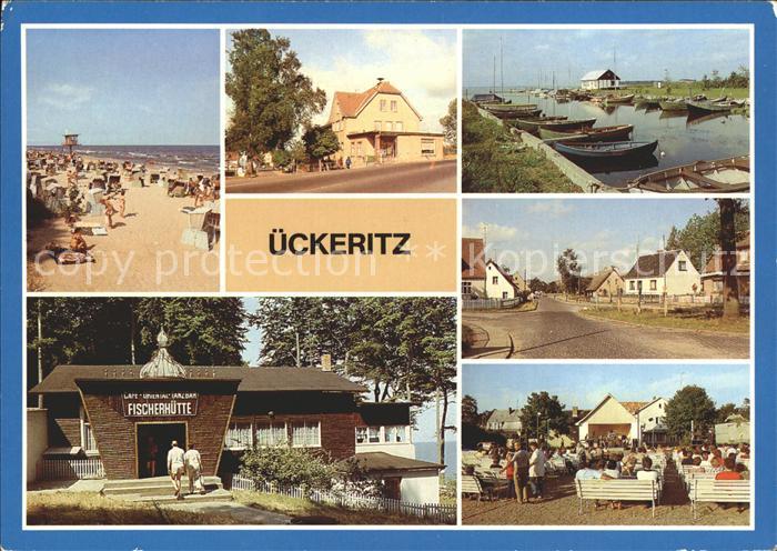 ueckeritz Usedom Strandpartie Ratscafe Bootshafen Hauptstr Fischerhuette Kurplat