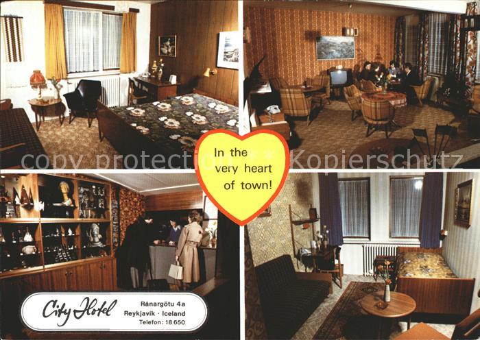 Reykjavík City Hotel Gastraum Bar Zimmer