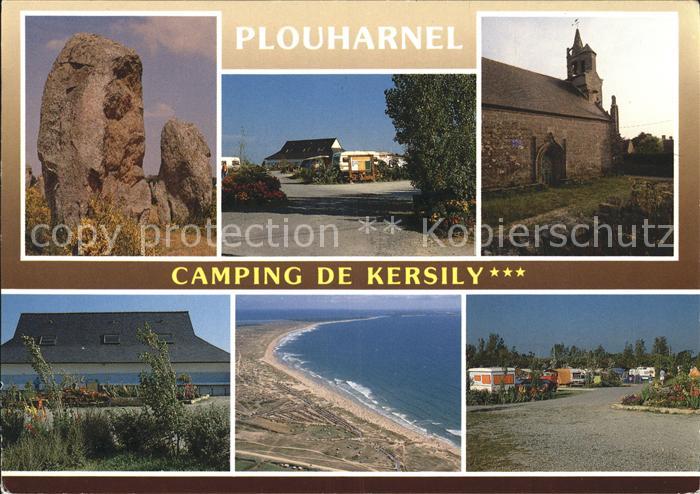 Plouharnel Camping de Kersily Felsen Kirche Vue aerienne