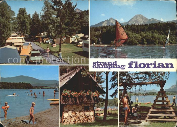 Faak am See Finkenstein Strandcamping Florian Strand und Segelpartien Bungalow S