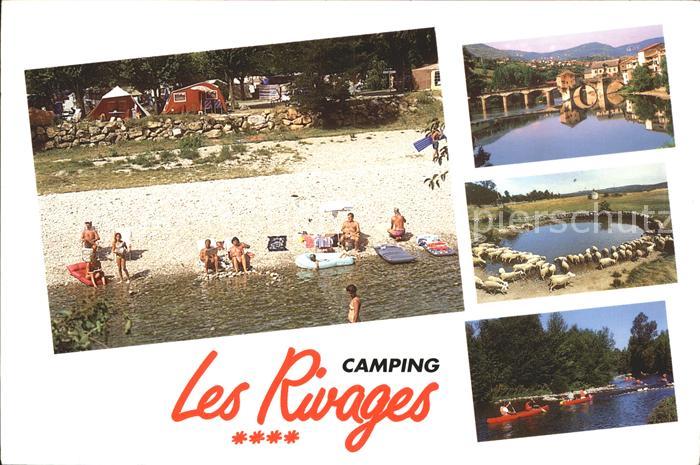 Millau Aveyron Camping Caravaning Les Rivages Strandpartie Ortsansicht Schafherd