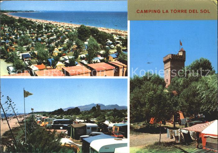 Tarragona Camping La Torre del Sol Fliegeraufnahme Panorama Turm