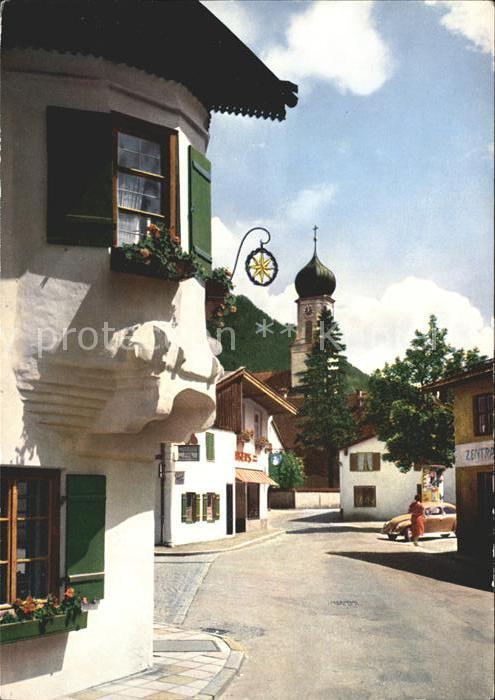 OBERAMMERGAU Bayern Sternwirt Eck Kirche